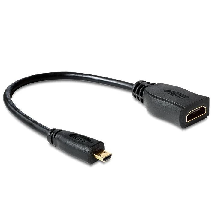 Mikro HDMI į HDMI adapterio laidas 23 cm