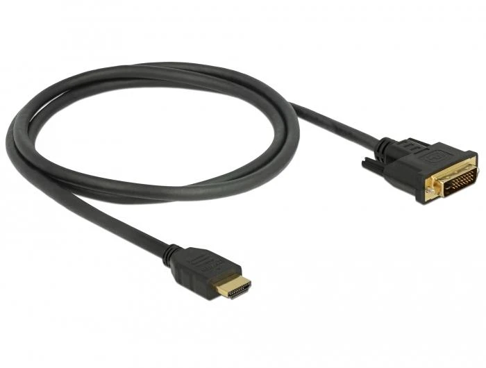 DELOCK HDMI į DVI 24+1 dvikryptis kabelis 1 m