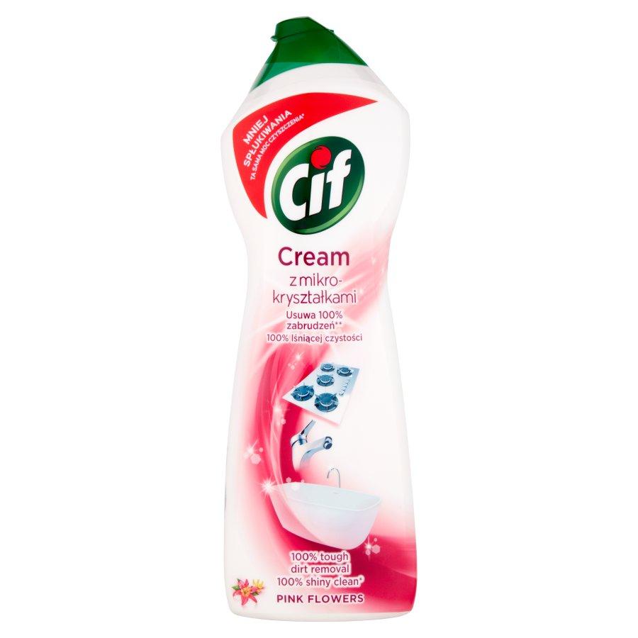 CREAM Šveičiamasis pienelis CIF Kreminis Rožinė Flower, 780ml