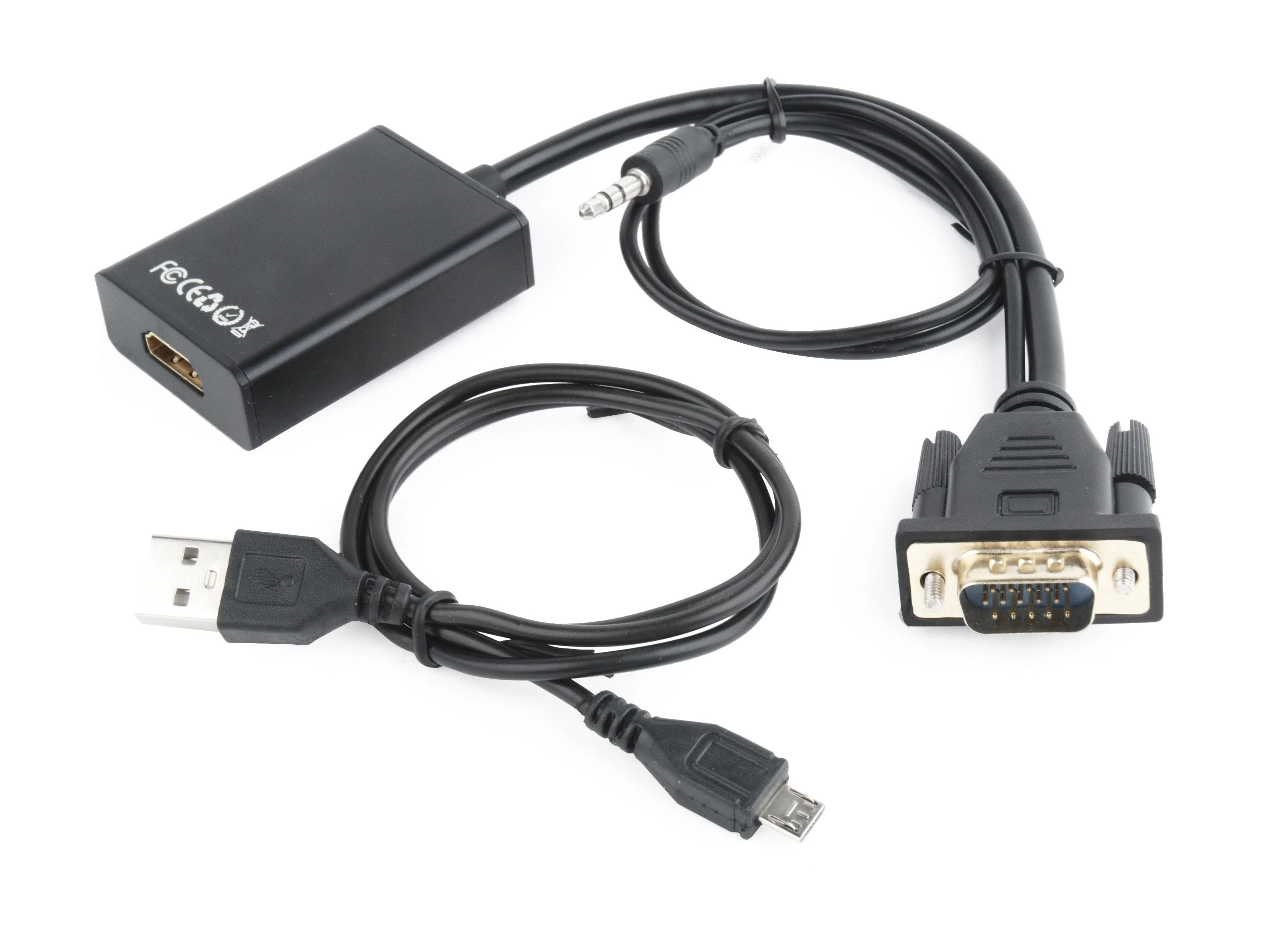 VGA į HDMI vaizdo adapteris su USB maitinimu