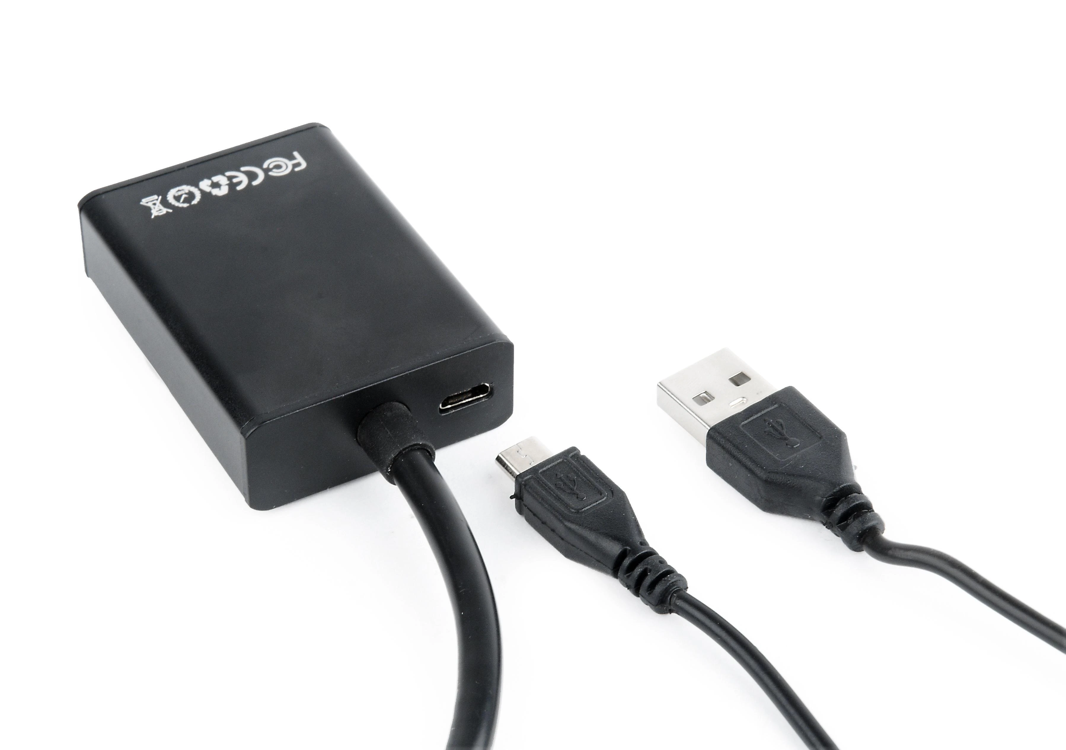 VGA į HDMI vaizdo adapteris su USB maitinimo laidais