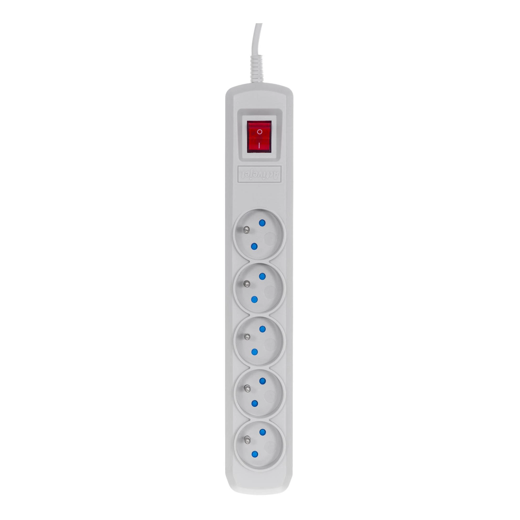 Activejet pilkas maitinimo juostelė su laidu ACJ COMBO 5G/5M/BEZP. AUT/S