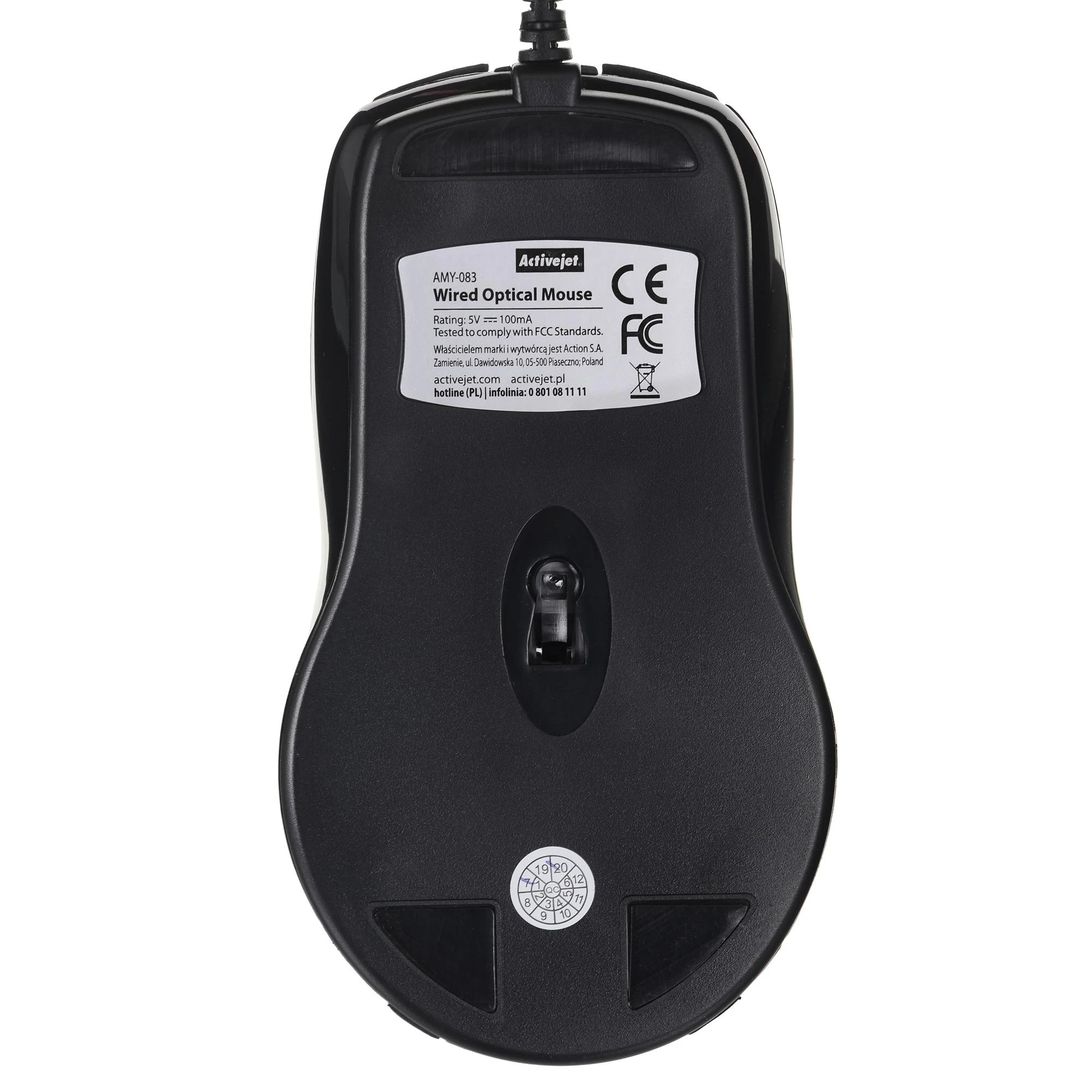Kompiuterio Pelė - Activejet AMY-083 1000 DPI Abiems Rankoms