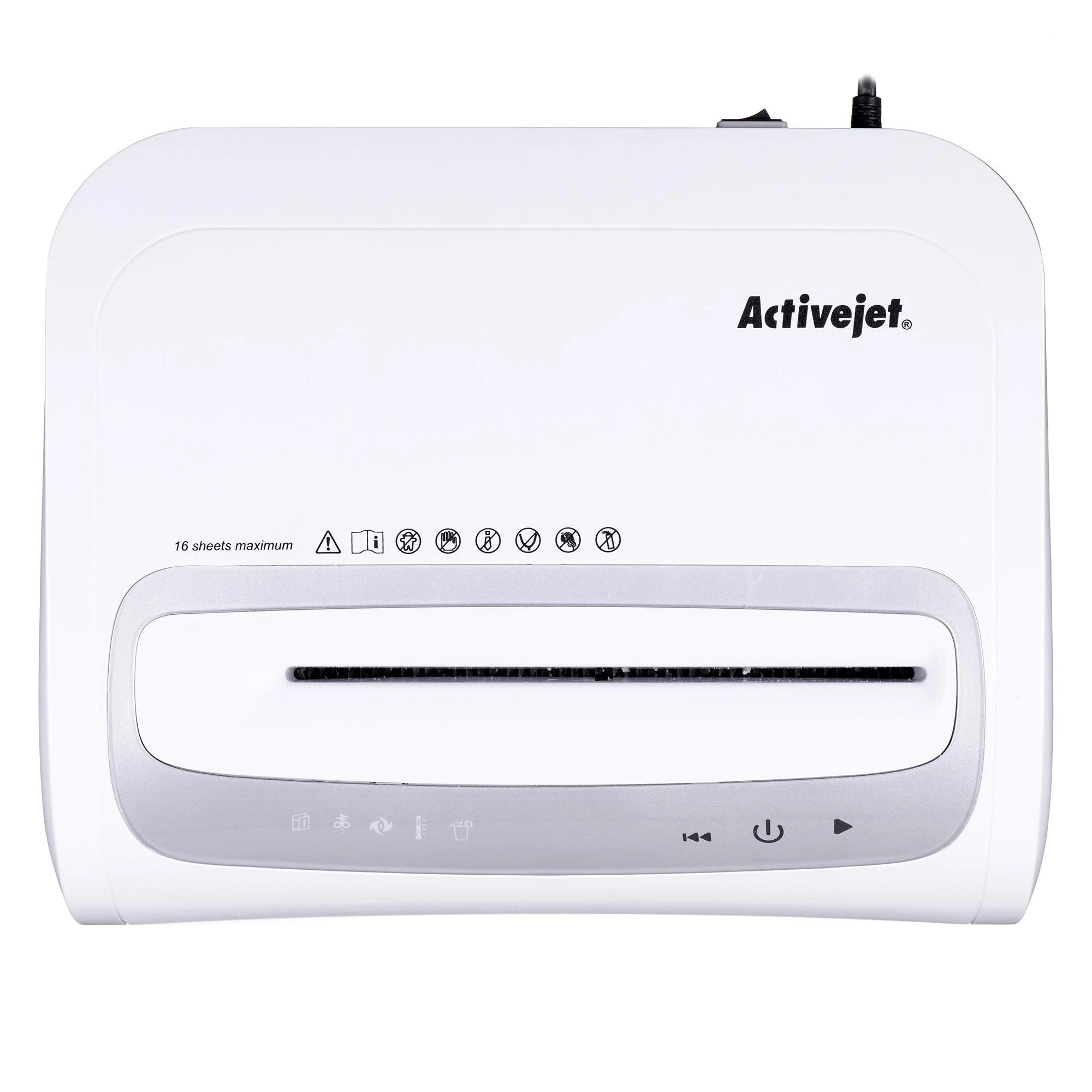 Dokumentų Naikintuvas - Activejet ASH-1602M P-5 Mikro Pjaustymas 28L 16 Lapų Baltas