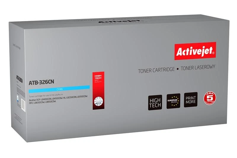 Toneris Activejet ATB-326CN (spausdintuvui Brother, suderinamas pakaitinis TN-326C supreme 3500 puslapių žalsvai mėlyna)