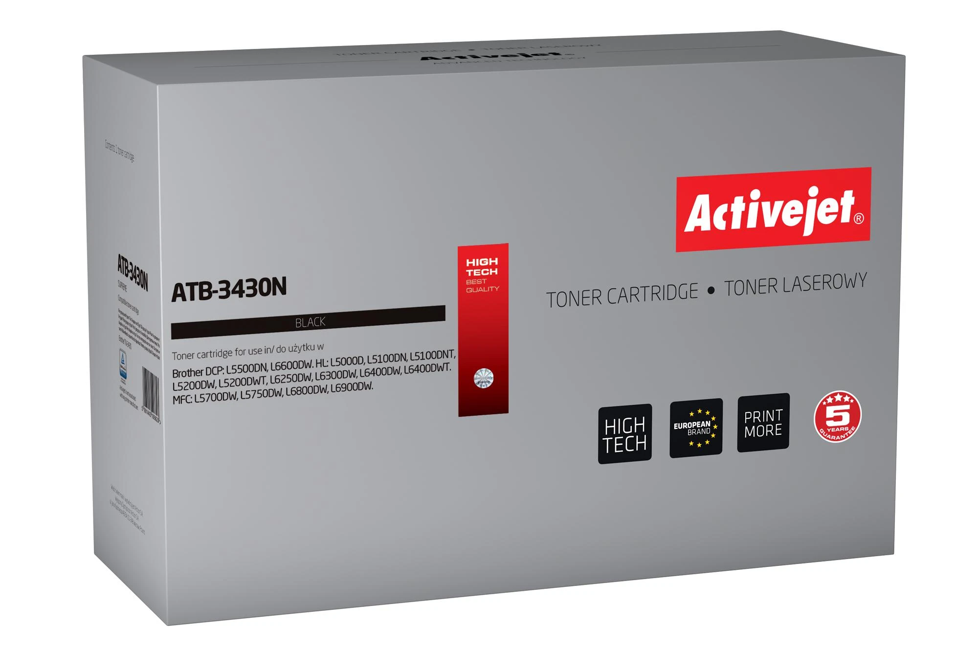 Tonerio Kasetė - Activejet ATB-3430N Juoda, 3000 Puslapių.