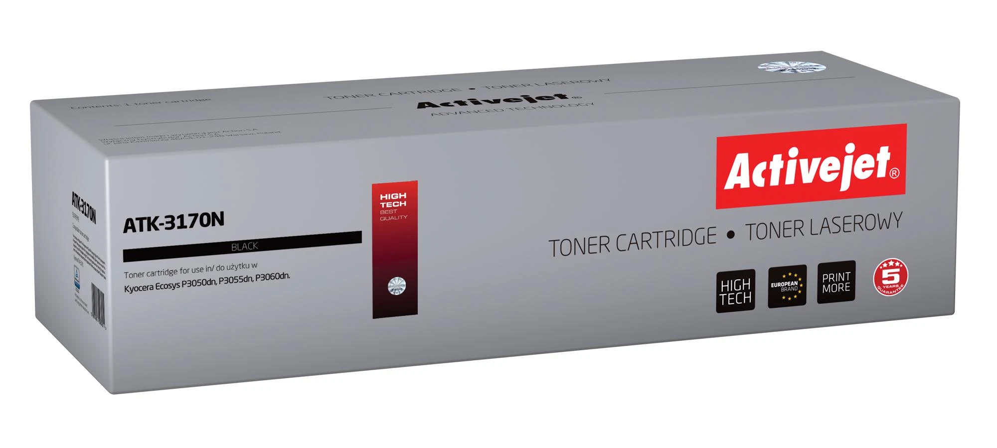 Toneris Activejet ATK-3170N (replacement Kyocera TK-3170, Supreme, 15500 pages, juodas)