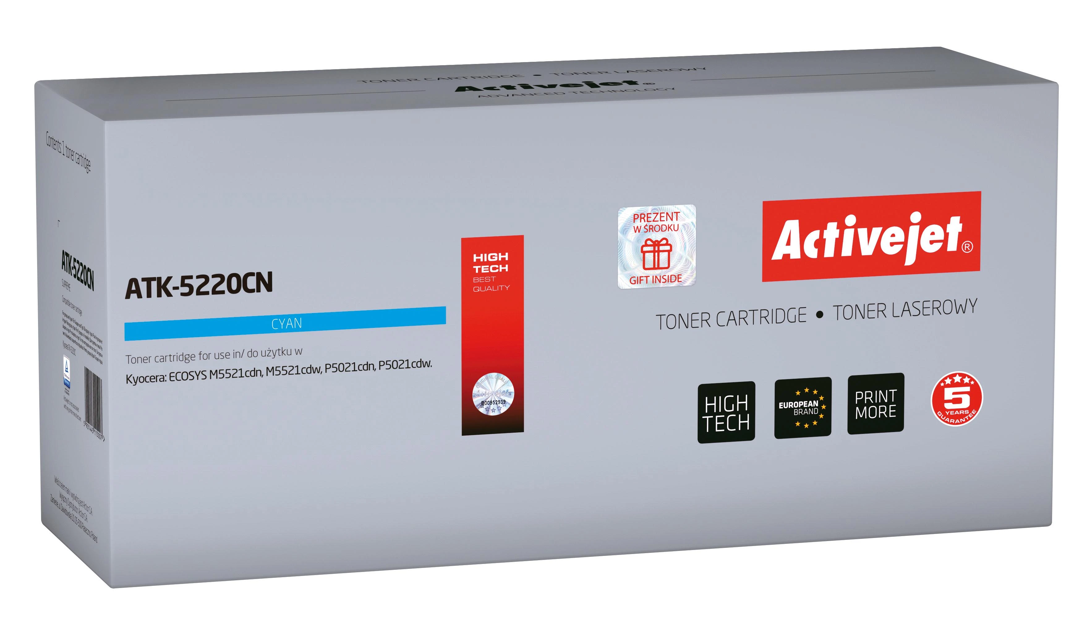 Tonerio Kasetė - Activejet ATK-5220CN Mėlyna 1200 Puslapių