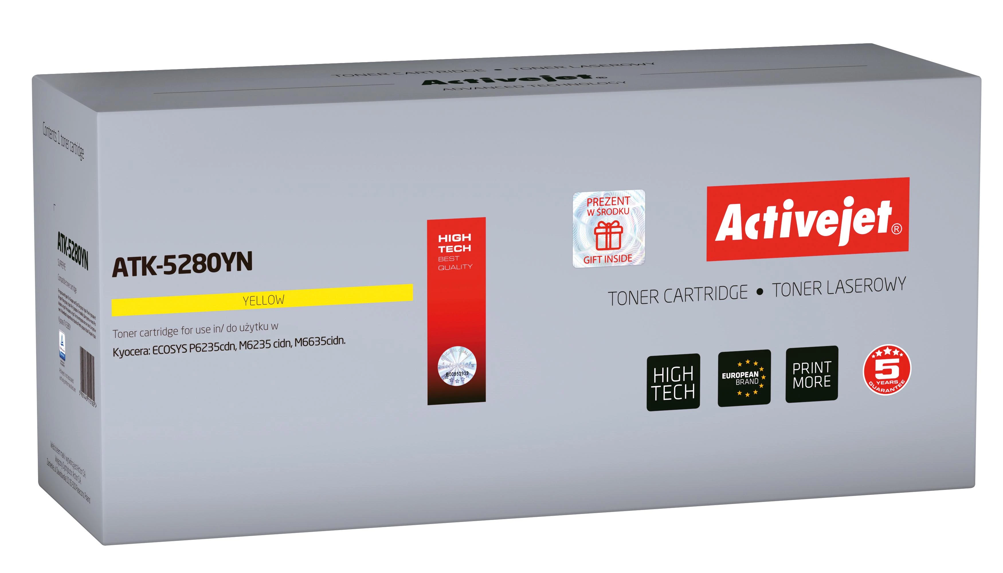 Kyocera Tonerio Kasetė - Activejet ATK-5280YN, Geltona