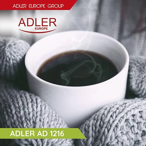 Adler | Virdulys | AD 1216 | Standard | 2000 W | 1.7 L | Nerūdijantis plienas | 360° rotational base