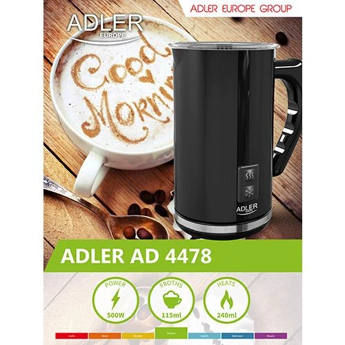 Adler | AD 4478 | 500 W | Pieno plakiklis | Juodas