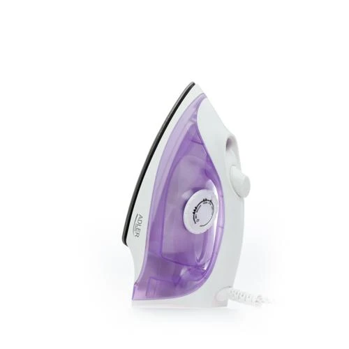 Lygintuvas | Adler | AD 5019 | With cord | 1600 W | Vanduo tank capacity 100 ml | Continuous steam 10 g/min | Violet/Baltas
