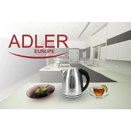 Adler | Virdulys | AD 1223 | Standard | 2200 W | 1.7 L | Nerūdijantis plienas | 360° rotational base | Nerūdijantis plienas