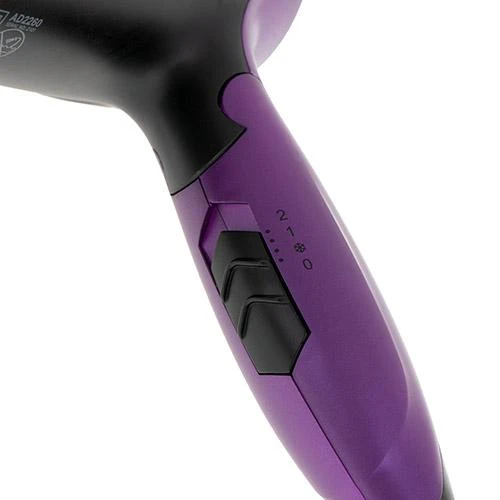 Adler | Plaukų džiovintuvas | AD 2260 | 1600 W | Number of temperature settings 2 | Juodas/Violetinė