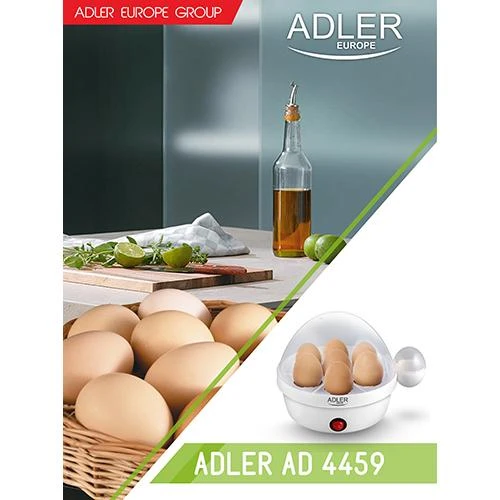 Adler Egg Boiler AD 4459 450 W, Baltas, Kiaušinių talpa 7