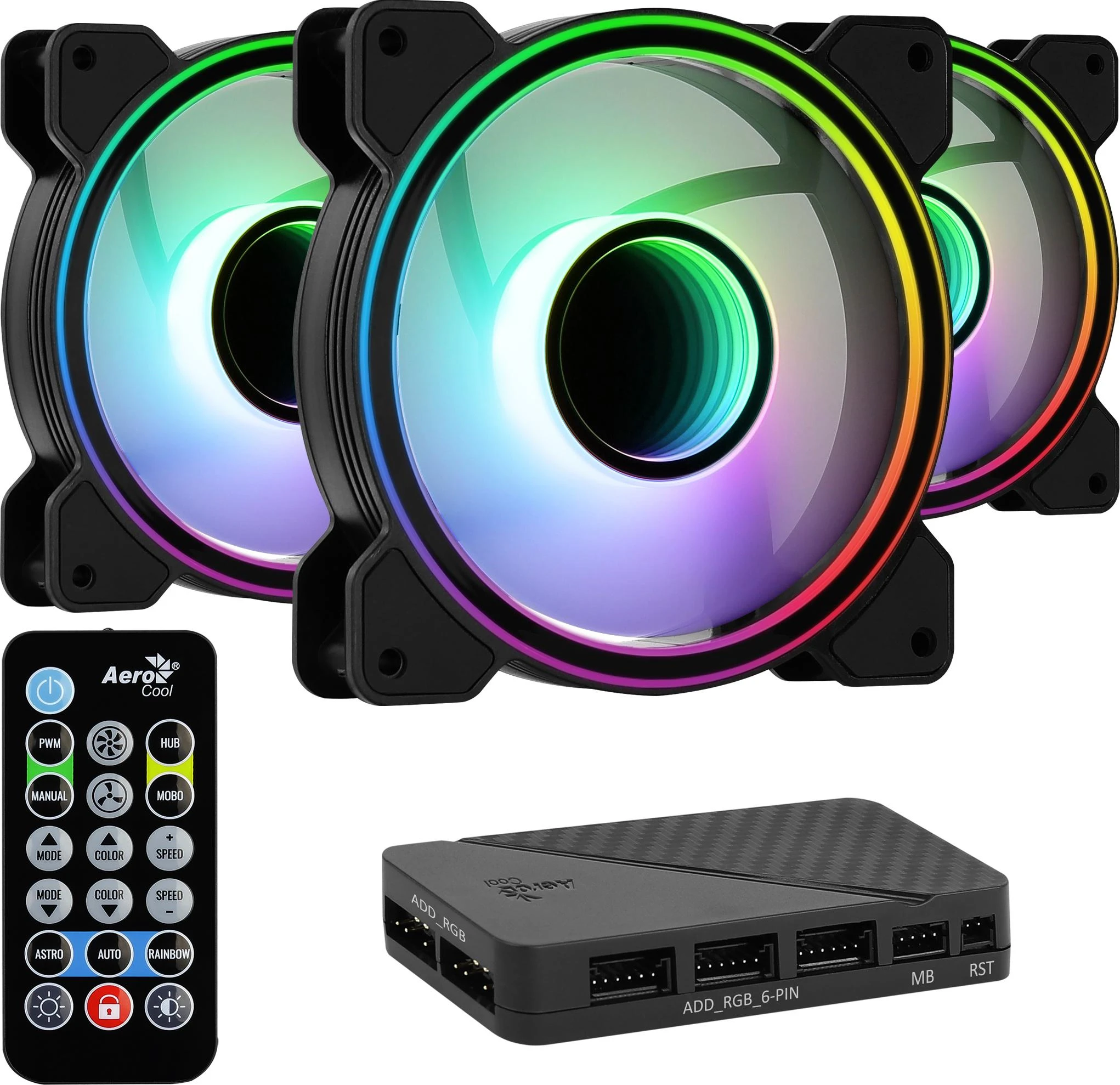 Ventiliatoriai - Aerocool Mirage 12 ARGB Pro 12 cm Juodi