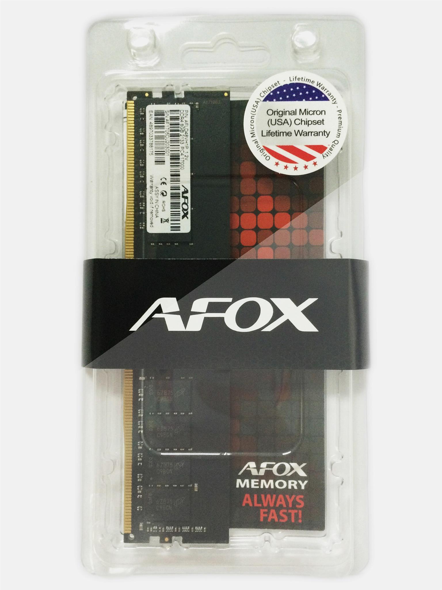 AFOX DDR4 8G 2133 UDIMM atminties modulis 8 GB 1 x 8 GB 2133 MHz