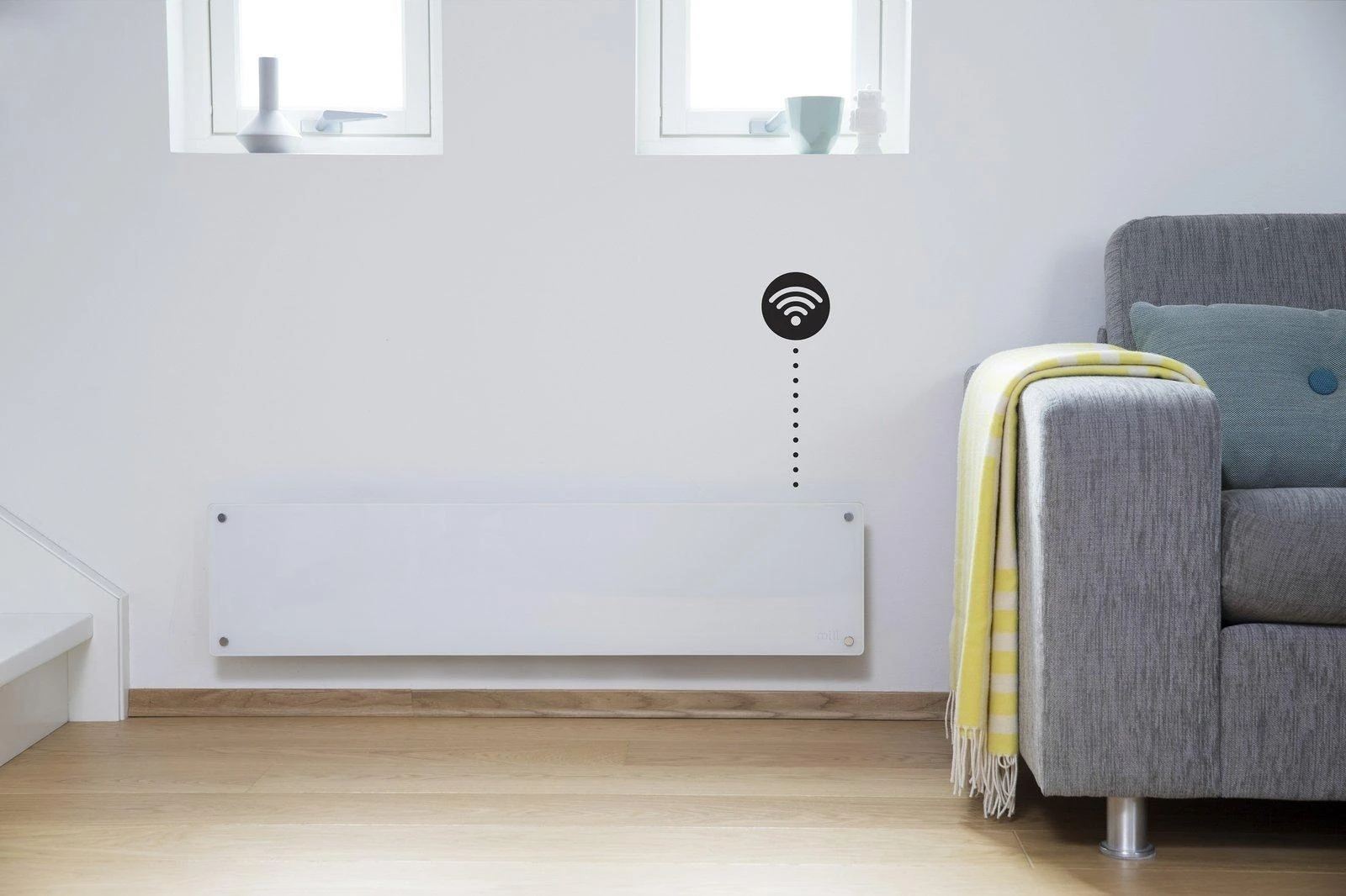 Elektrinis šildytuvas Mill GL800LWIFI3, 800W, kambariams iki 10-14 m², Baltas