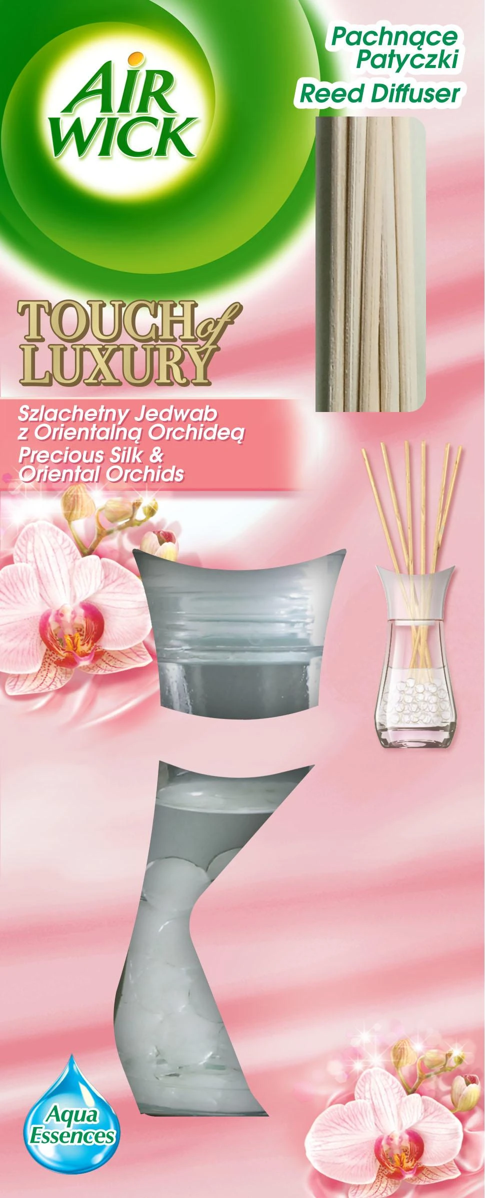 Kvapnios lazdelės AIR WICK šilko ir rytietiškų orchidėjų kvapo, 30 ml