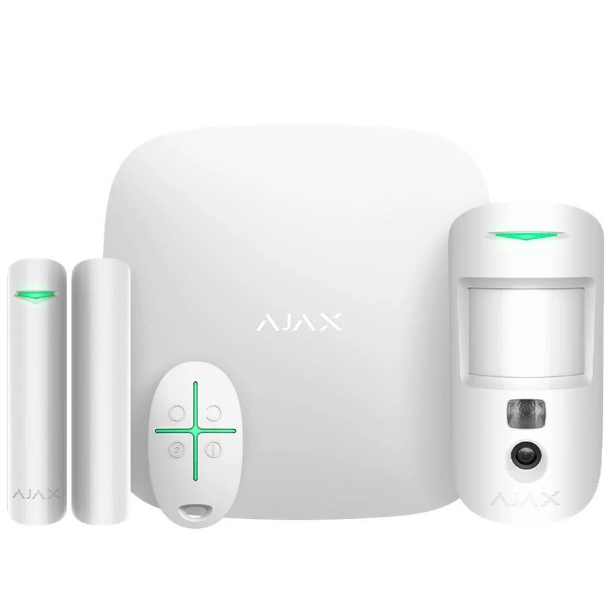 Signalizacijos komplektas AJAX STARTERKIT CAM 20293 / 38172, su kamera, baltas