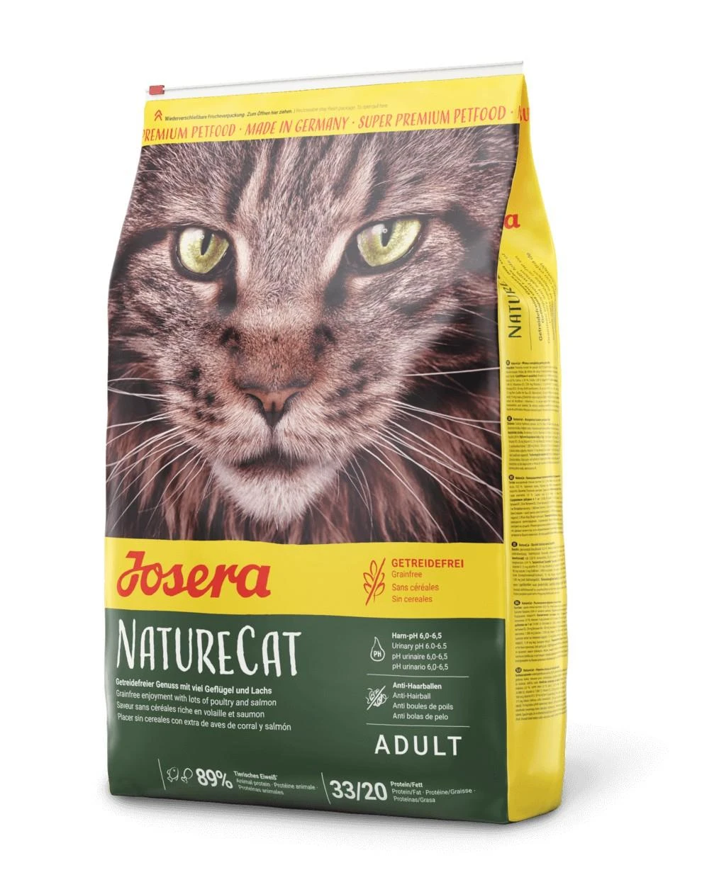 Josera Naturecat sausas begrūdis maistas suaugusioms jautrioms maistui katėms 10kg