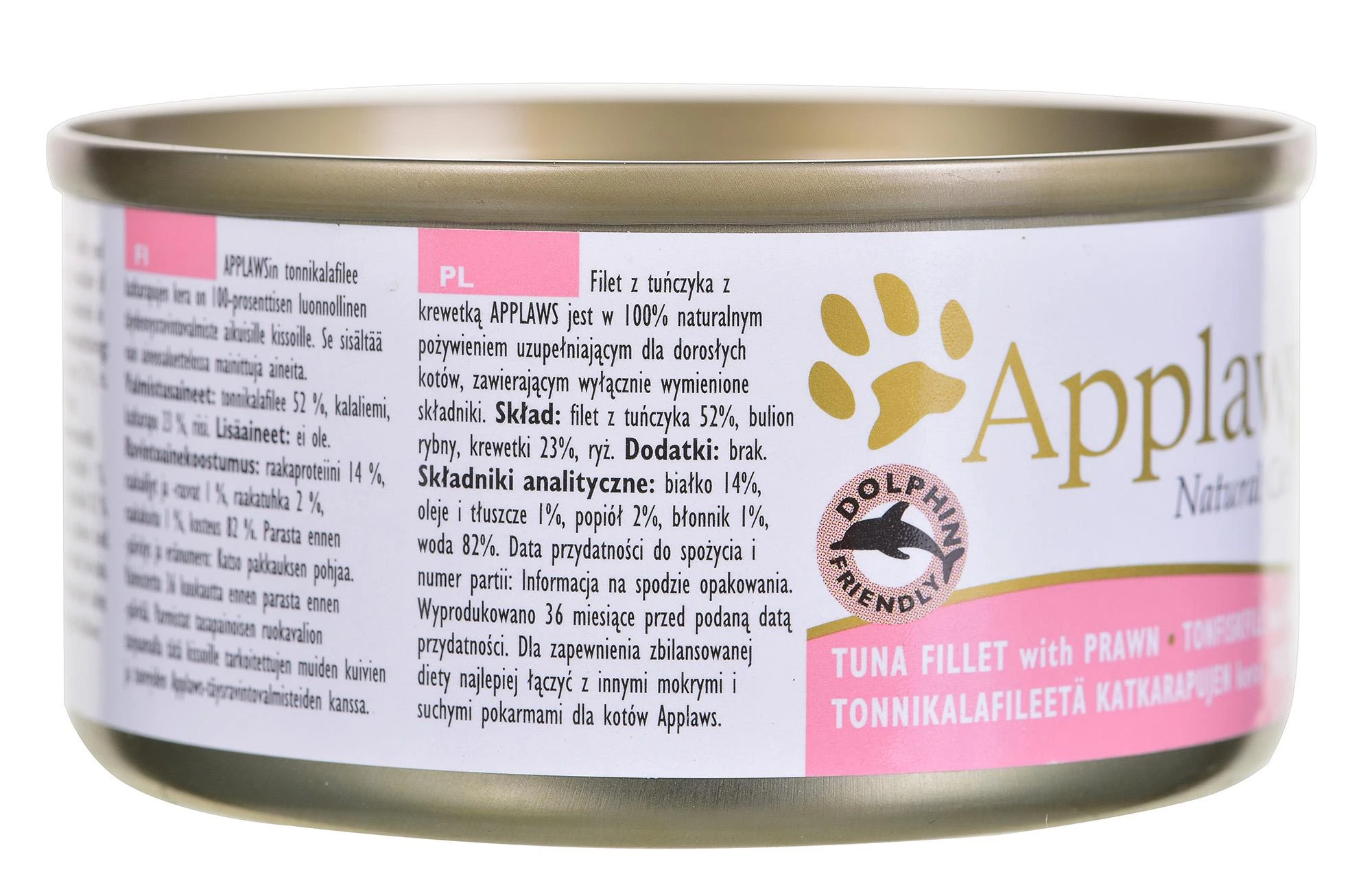APPLAWS tuno filė su krevetėmis sultinyje - šlapias kačių ėdalas - 70 g