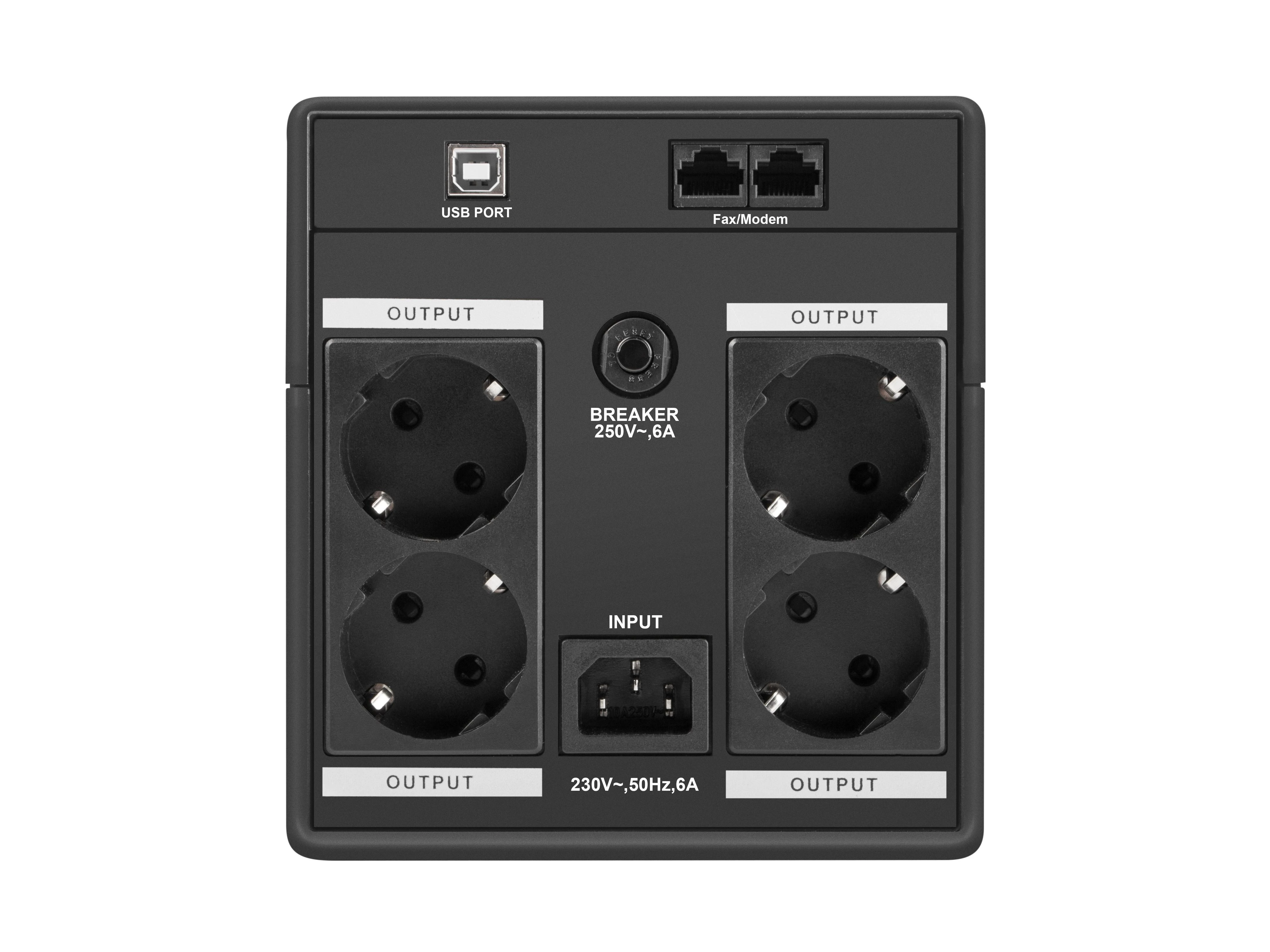 ARMAC H/1000F/LED Armac UPS HOME Line-Interactive 1000F LED 4x Schuko 230V, USB