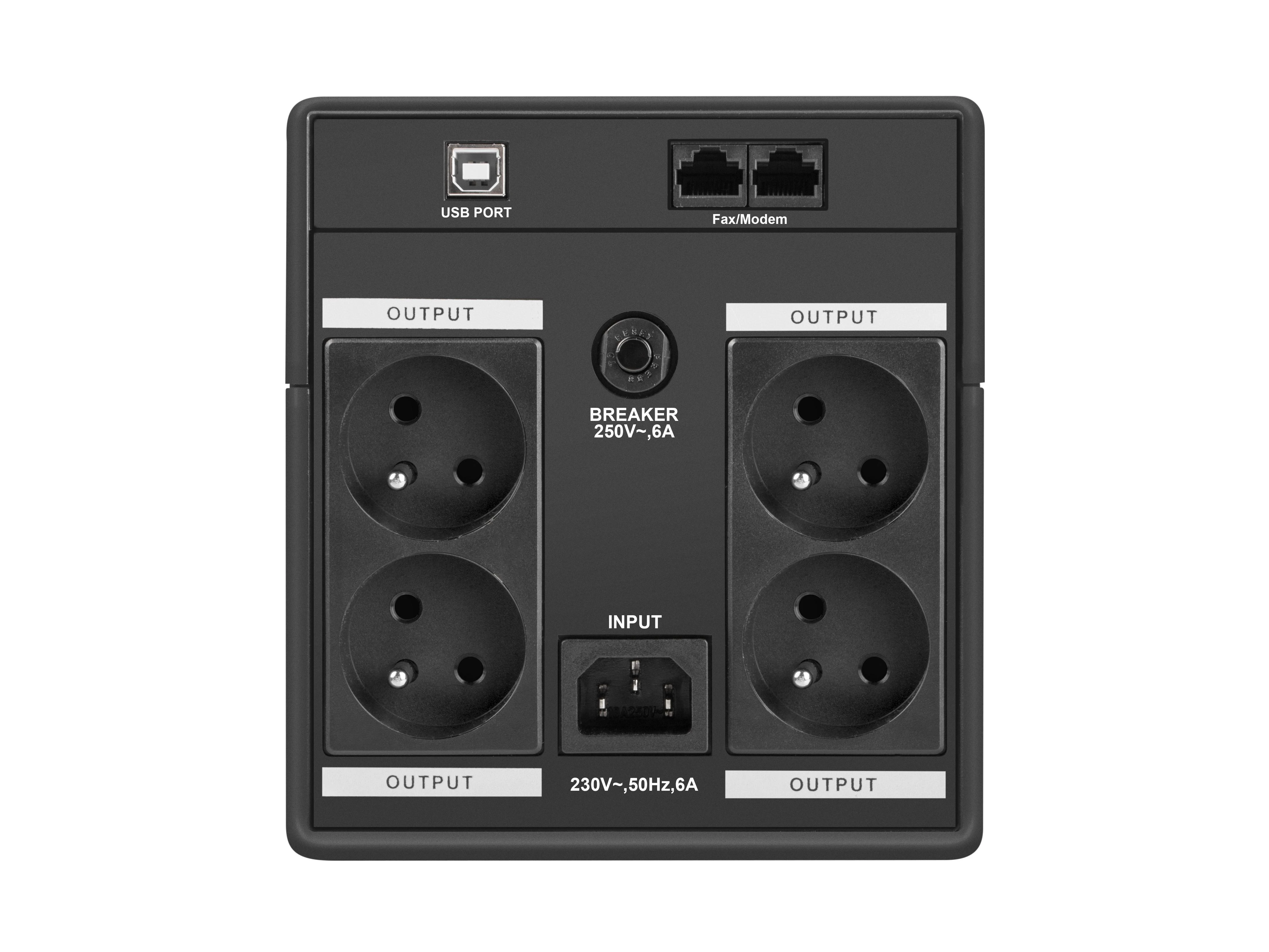 ARMAC H/1500E/LED Armac UPS HOME Line-Interactive 1500E LED 4x 230V PL OUT, USB