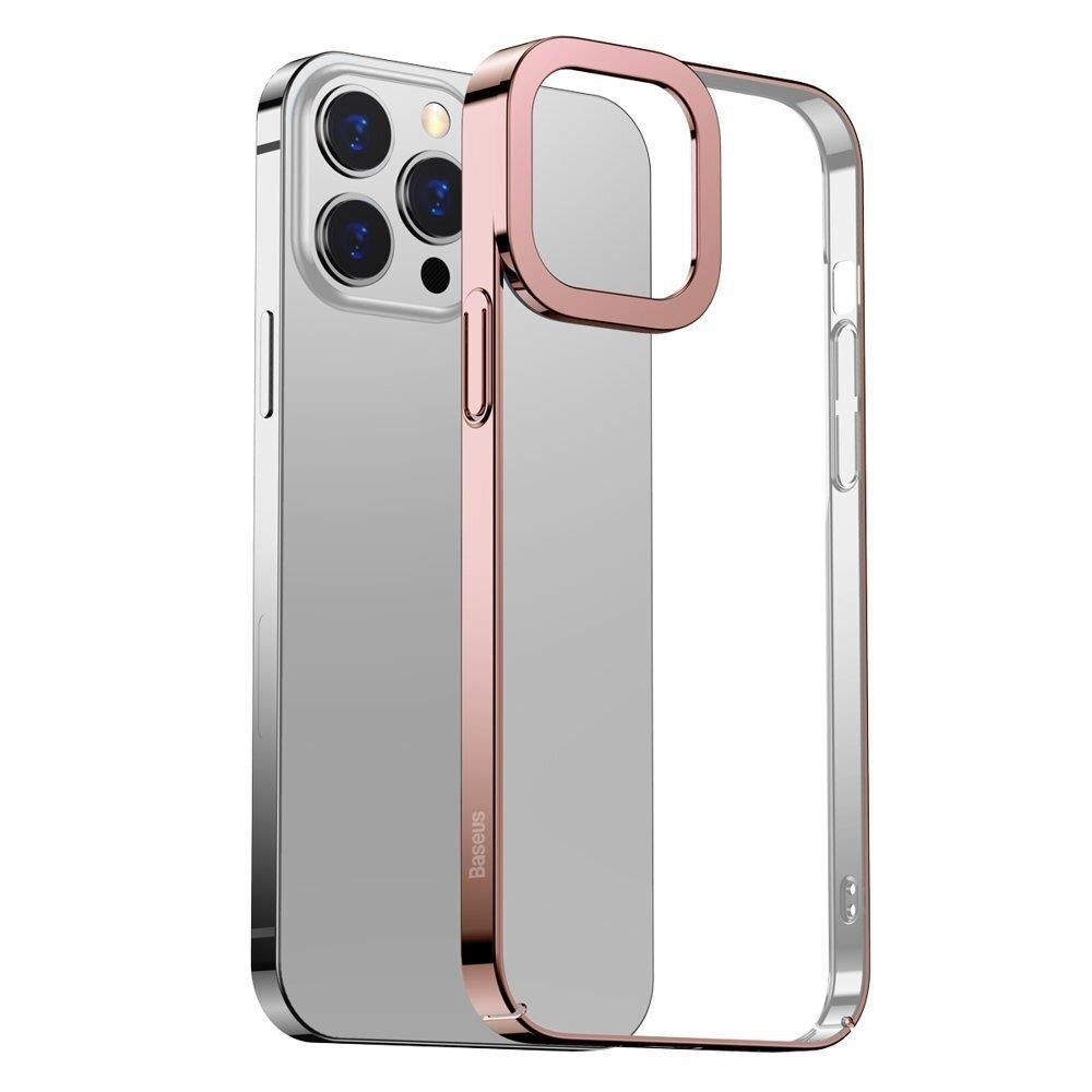Dėklas „Baseus Baseus Glitter Case“ skaidrus dangtelis, skirtas iPhone 13 Pro rožinis (ARMC001004)