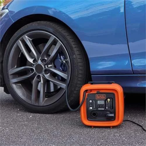 Black & Decker Juodas & Decker kompresorius Juodas+DECKER ASI400-XJ Automotive 12V