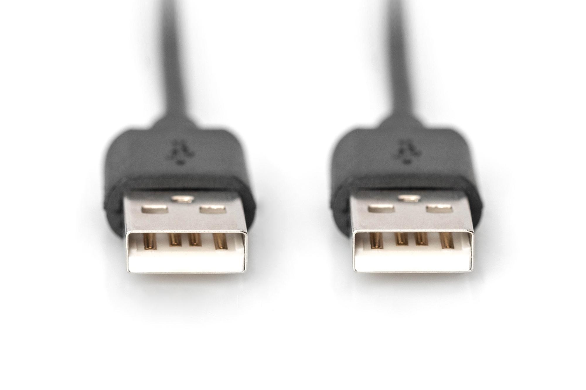 Assmann Electronic DIGITUS USB jungties kabelis tipas A M/M 3.0m USB 2.0 suderinamas bl