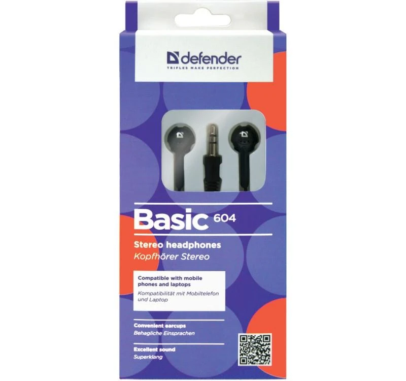 Ausinės Defender BASIC 604 Juoda