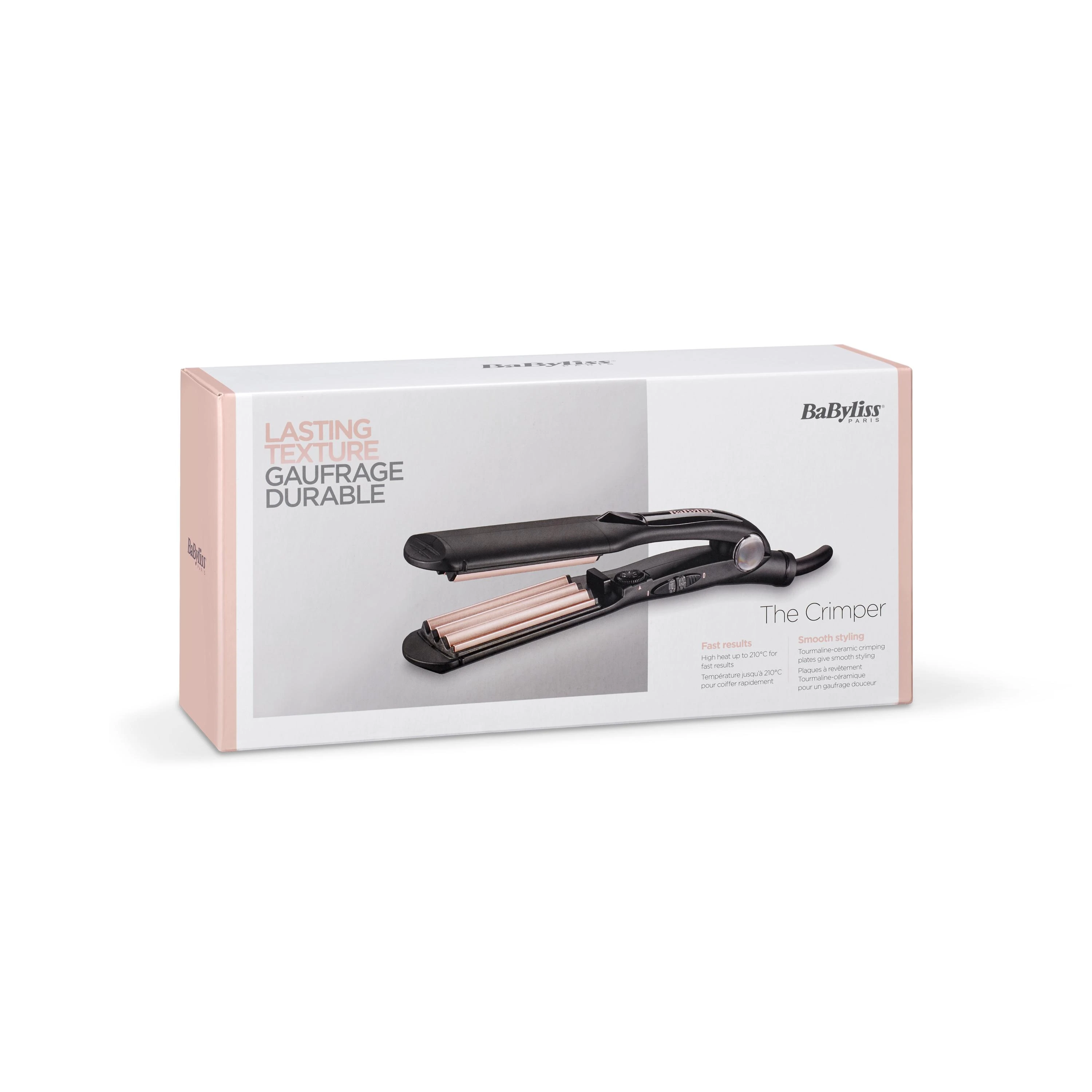 BaByliss 2165CE plaukų formavimo šukos Tekstūravimo žnyplės Šiltas Juoda, Rožinė 1,8 m