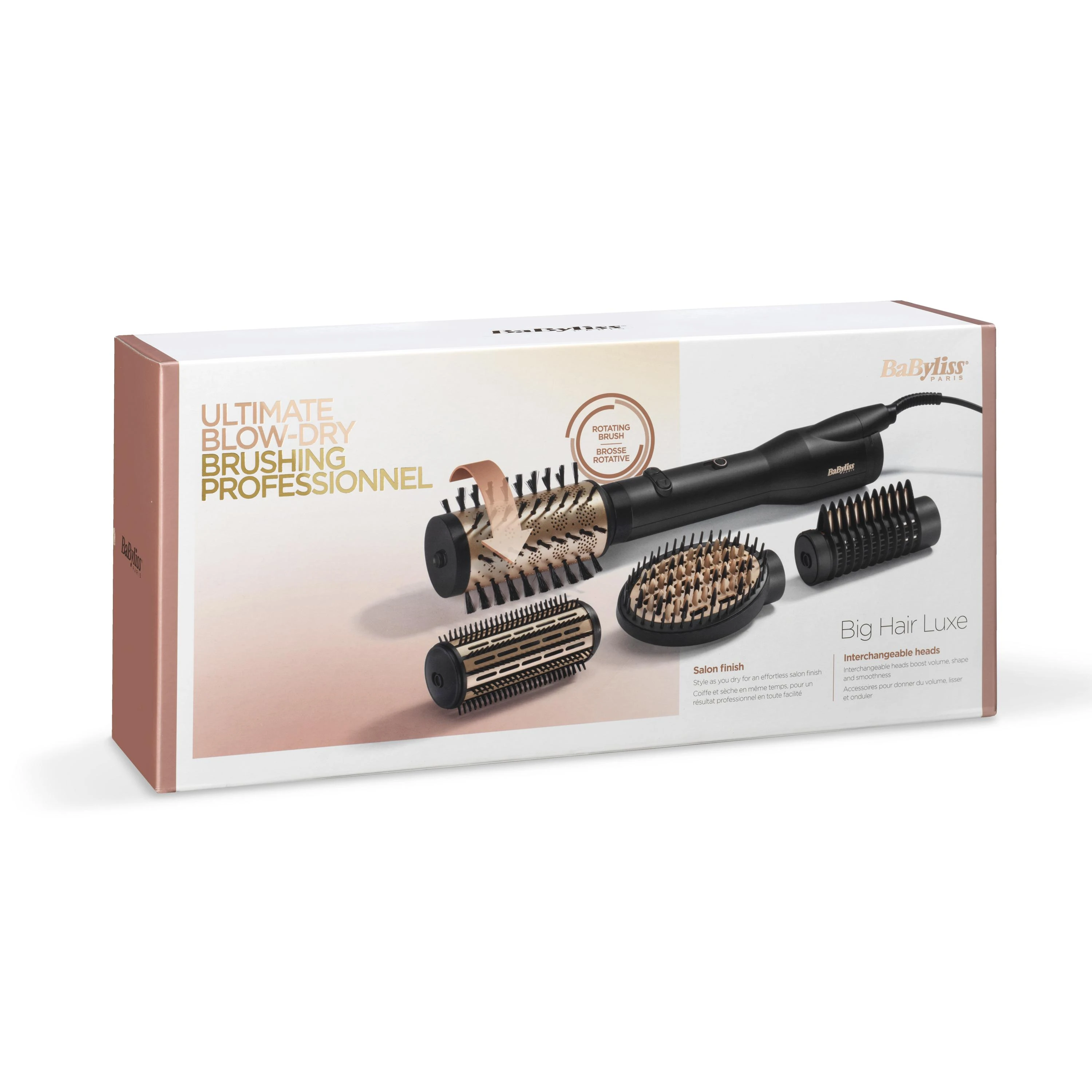 BaByliss AS970E plaukų formavimo šukos Plaukų modeliavimo rinkinys Šiltas Juoda 2,5 m 650 W