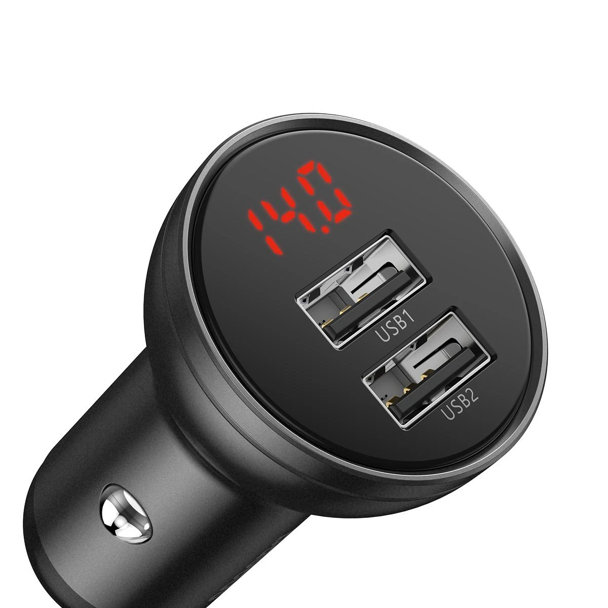 Baseus automobilinis įkroviklis 24W su 3-in-1 USB kabeliu 1.2m