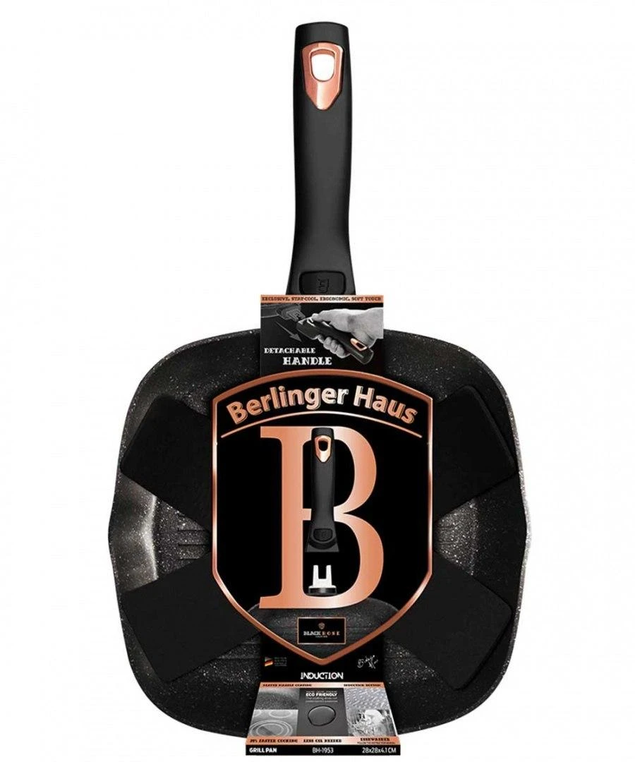 Berlinger Haus grilio keptuvė Metallic Line Rose Gold Edition 28cm