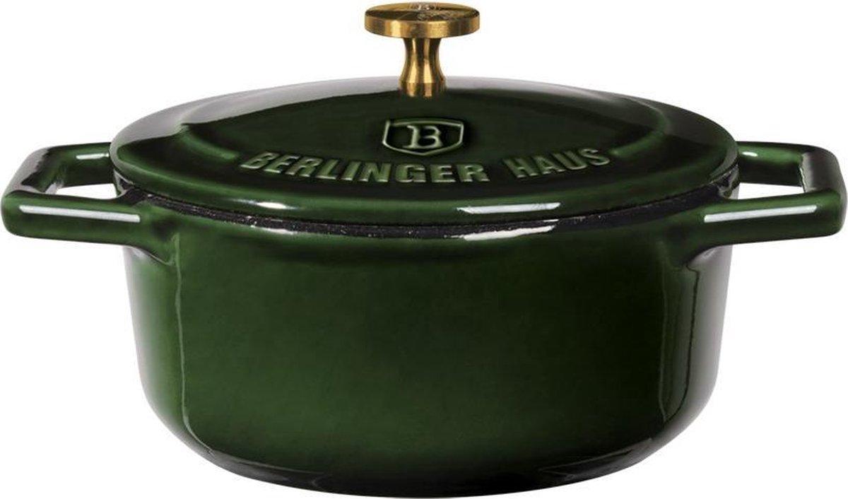 Berlinger Haus Emaliuotas ketaus puodas BerlingerHaus, 10x4,8cm | 0,31L | Emerald Collection BH-6501