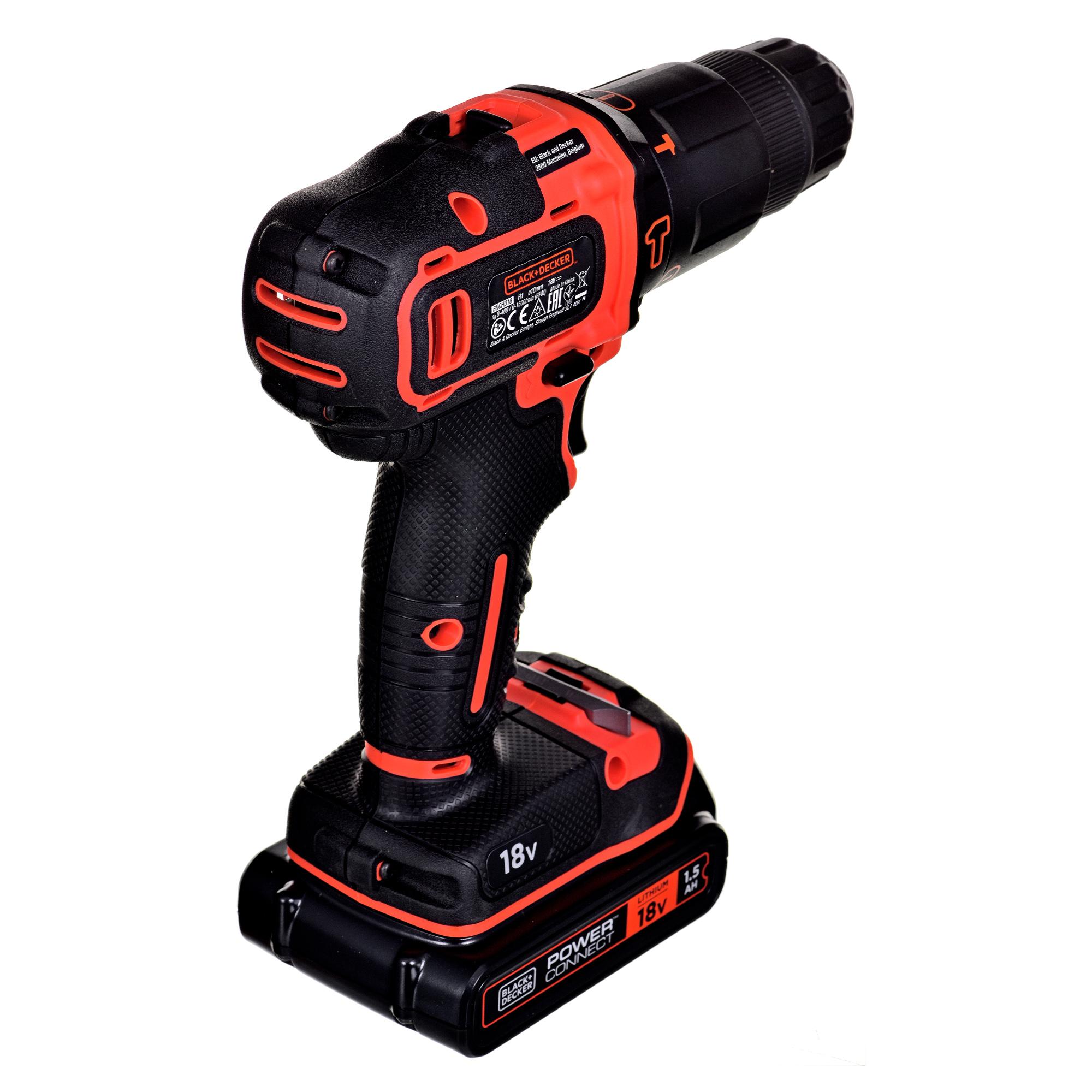 Black & Decker Juodas + DECKER PLAKŠKAS GRĄŽAS 18V 2x1,5Ah + 80vnt PRIEDAI