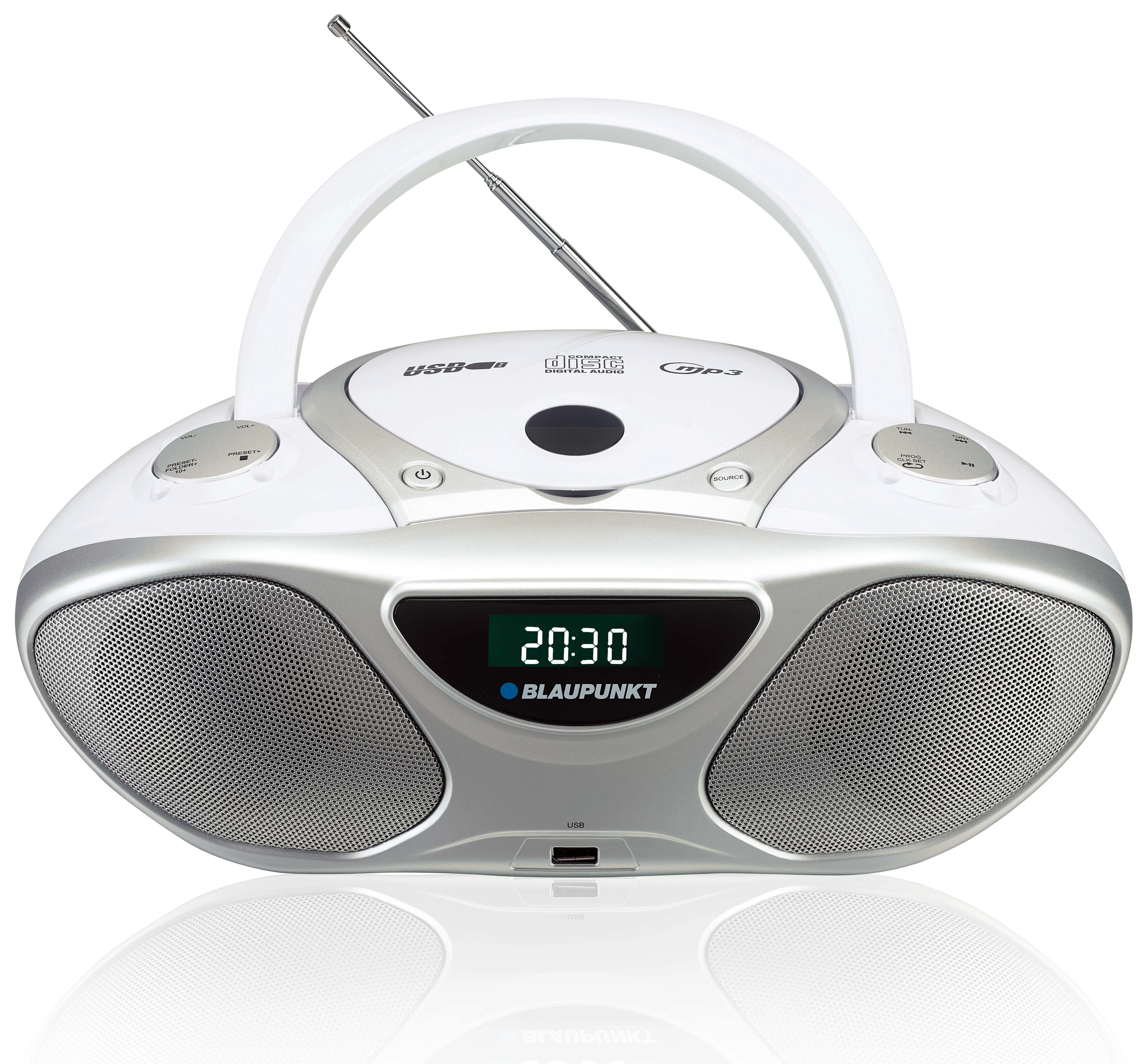 Grotuvas Blaupunkt BB14WH (CD MP3 USB balta sp.)