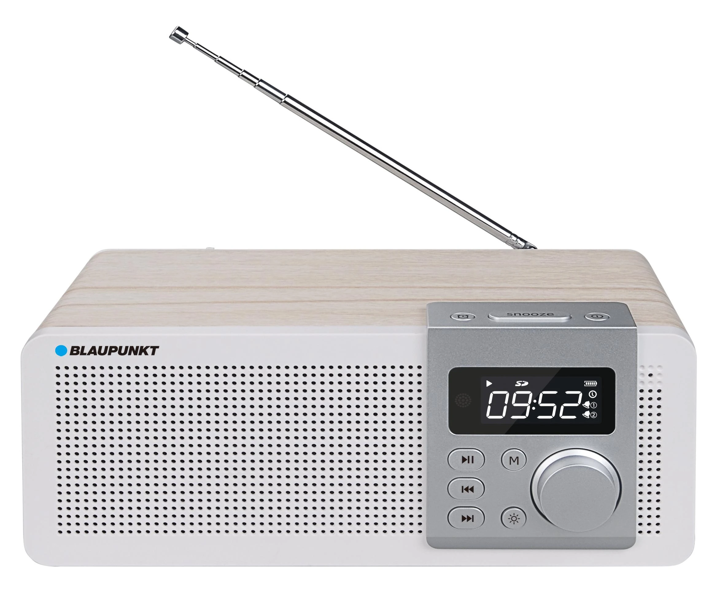 Nešiojama Radijo Stotis - Blaupunkt PP14BT Bluetooth MP3 Žadintuvas Sidabrinė/Juoda/Balta