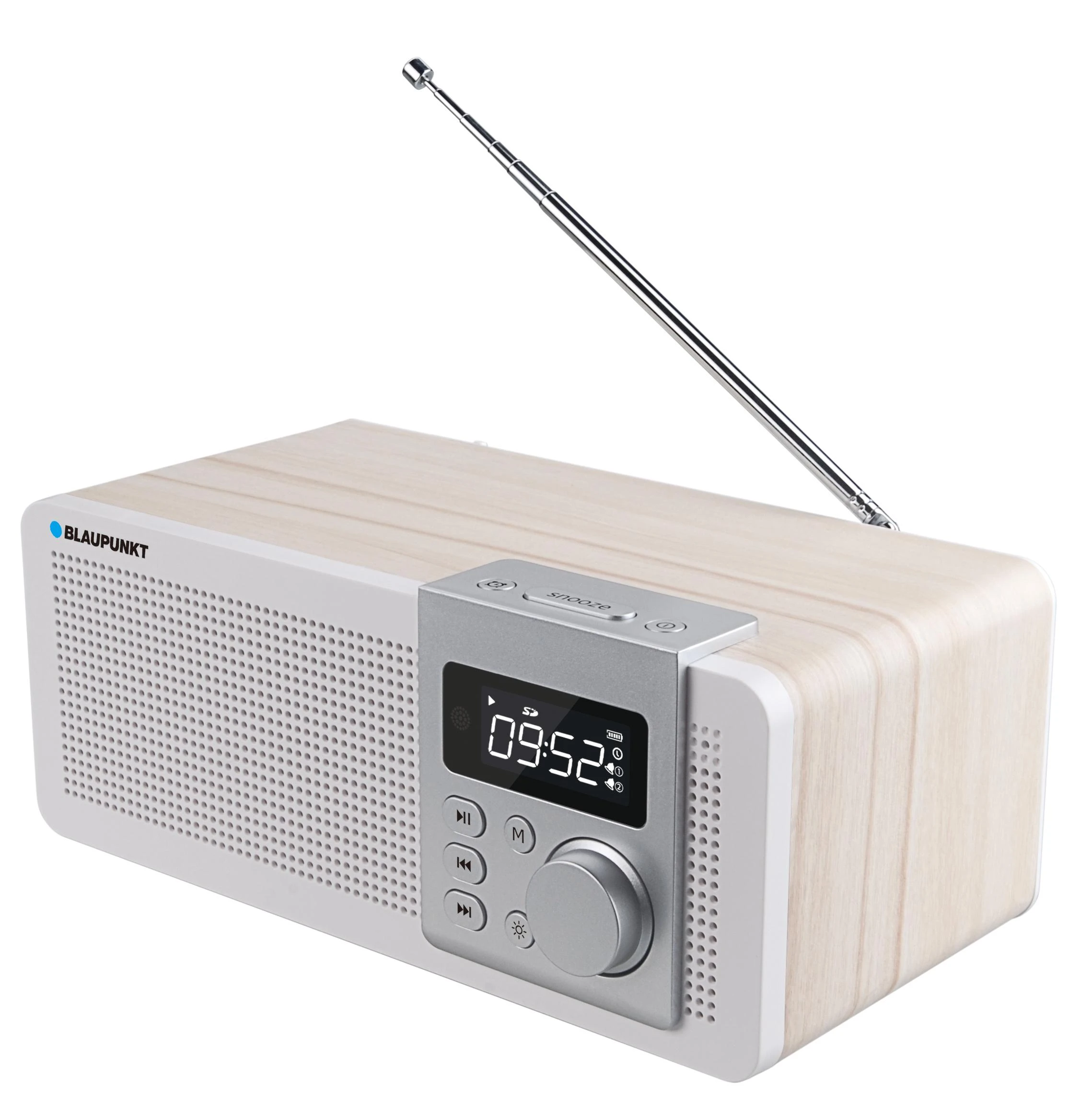 Nešiojama Radijo Stotis - Blaupunkt PP14BT Bluetooth MP3 Žadintuvas Sidabrinė/Juoda/Balta