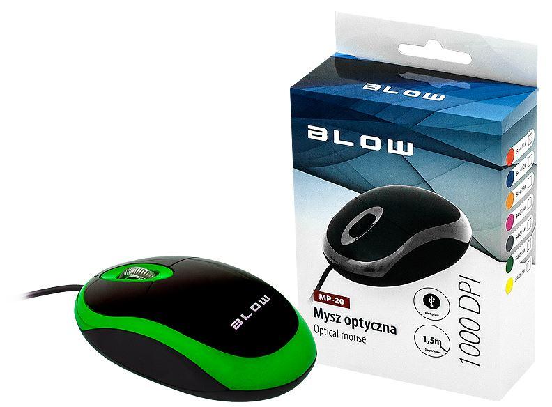 BLOW 84-016 BLOW Optinė pelė MP-20 USB žalias
