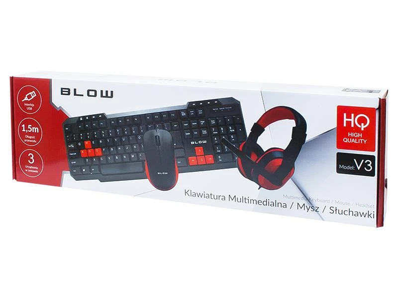 Klaviatūra+Pelė+ausinės Blow V3/84-221