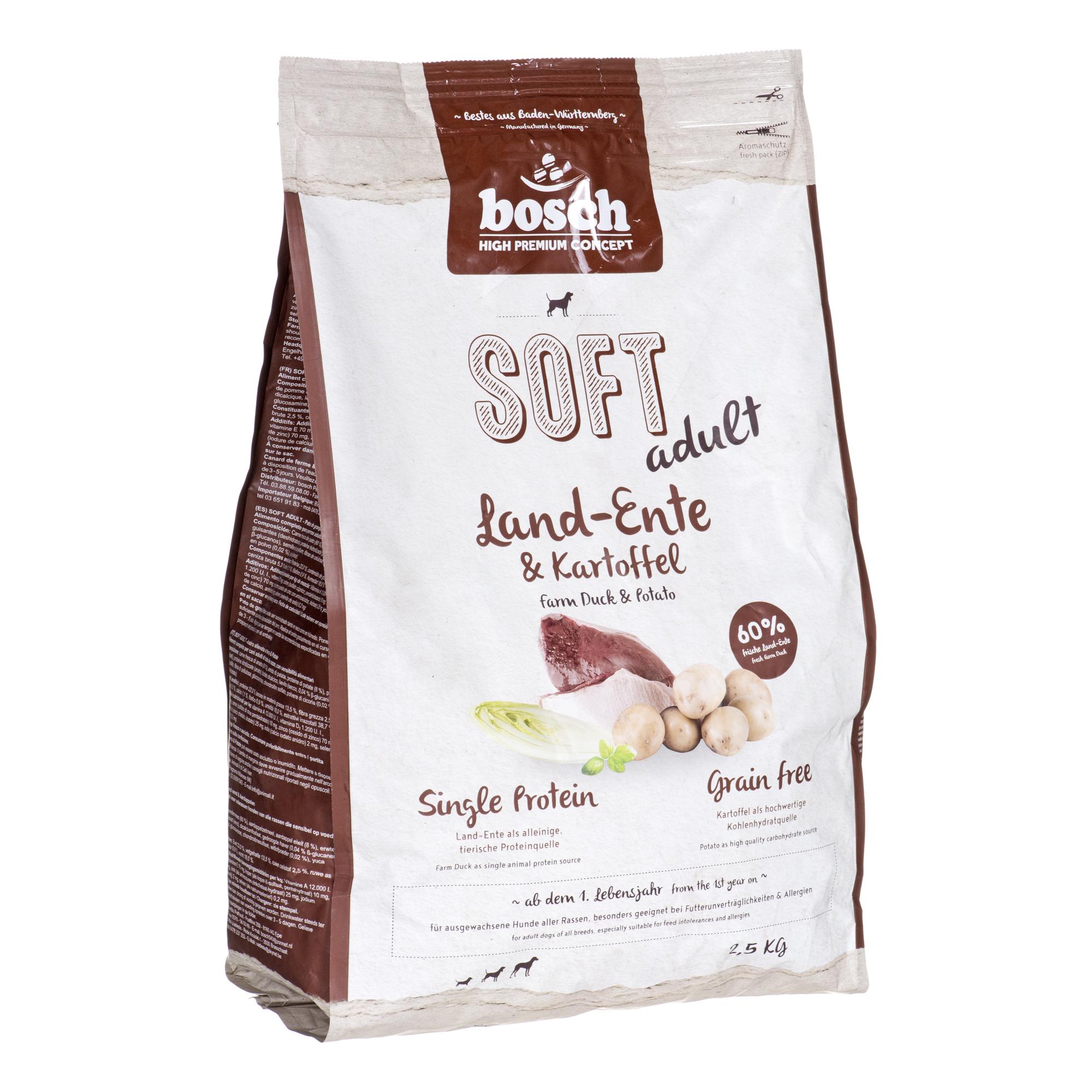 bosch Dog Adult HPC Soft Plus FARM DUCK (begrūdis, vieno baltymo) 2,5kg