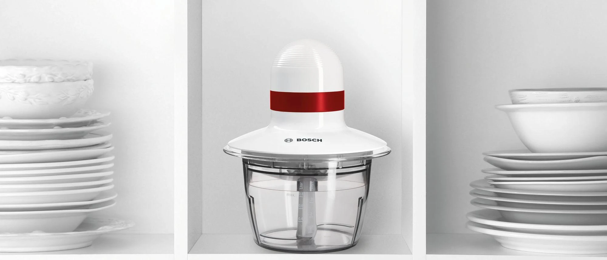 Bosch MMRP1000 Smulkintuvas, YourCollection, 400 W, Baltas, giliai raudona