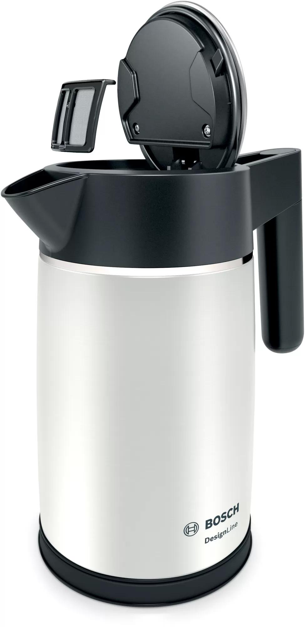 Virdulys Bosch TWK5P471 DesignLine, Sidabro spalvos, 1,7 L