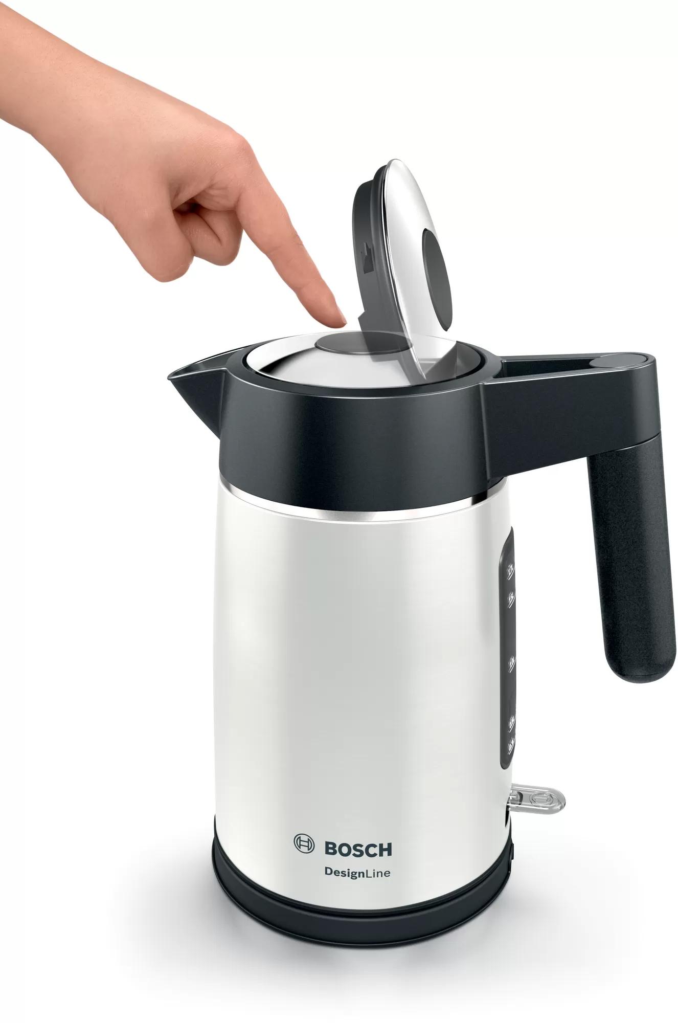 Virdulys Bosch TWK5P471 DesignLine, Sidabro spalvos, 1,7 L