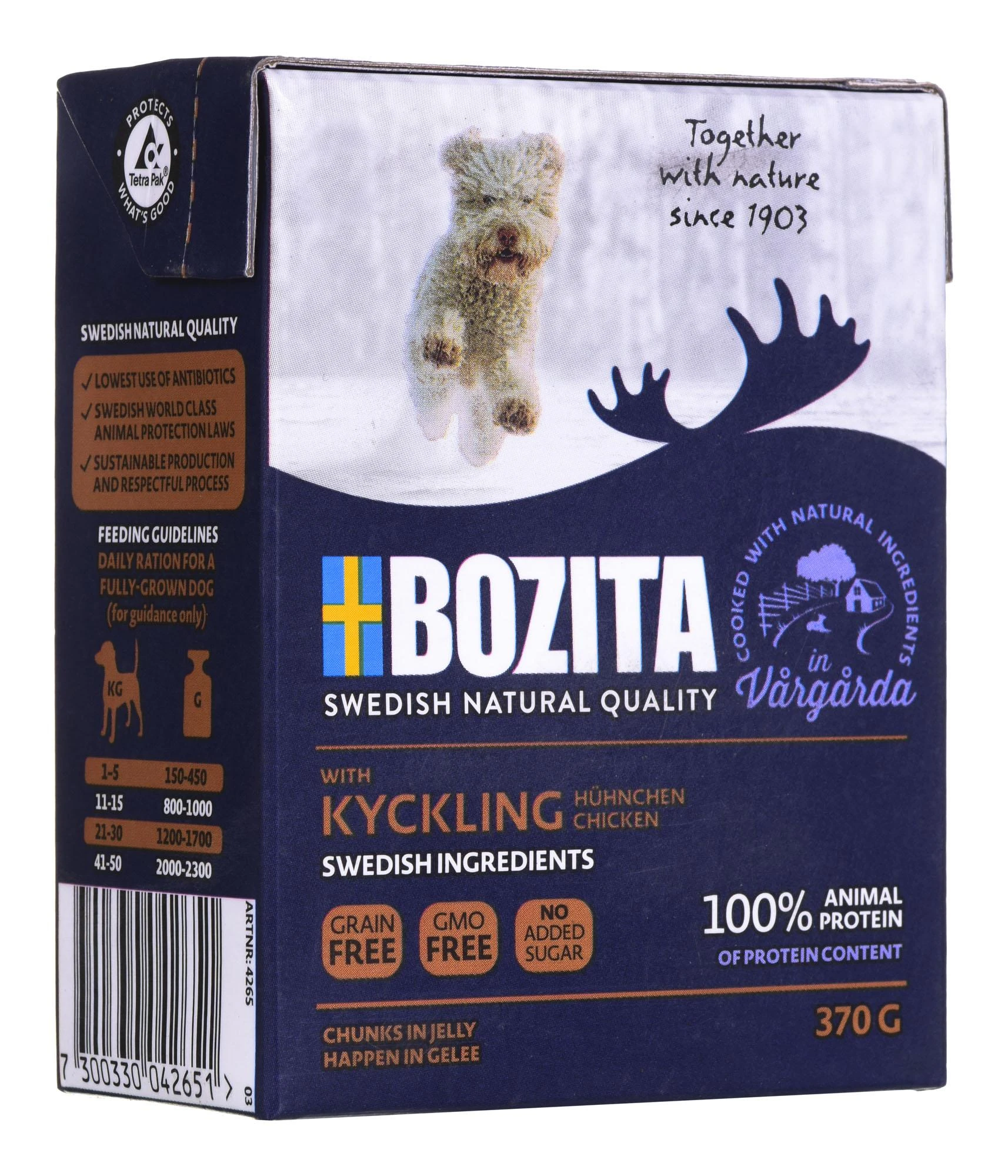 BOZITA Wet dog food Chunks in jelly vištiena 370 g