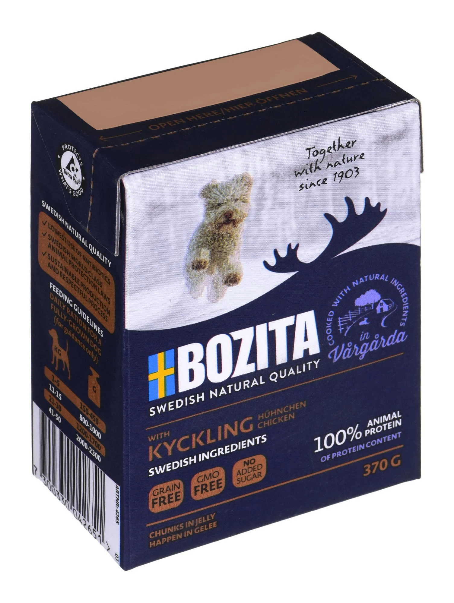 BOZITA Wet dog food Chunks in jelly vištiena 370 g