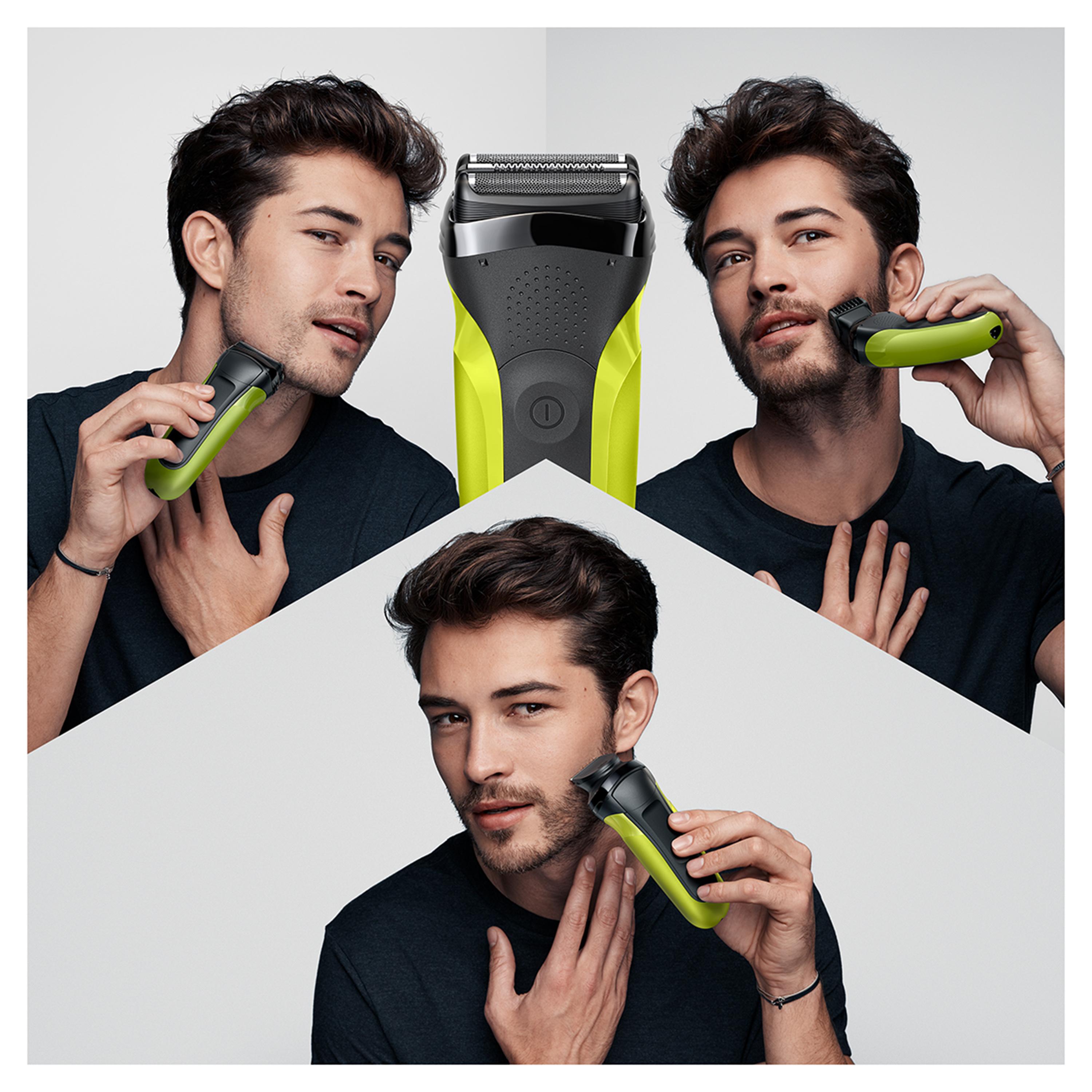 Barzdaskutė Braun | Shaver | Series 3 Shave&Style 300BT | Operating time (max) 30 min | NiMH | Juodas/Žalias